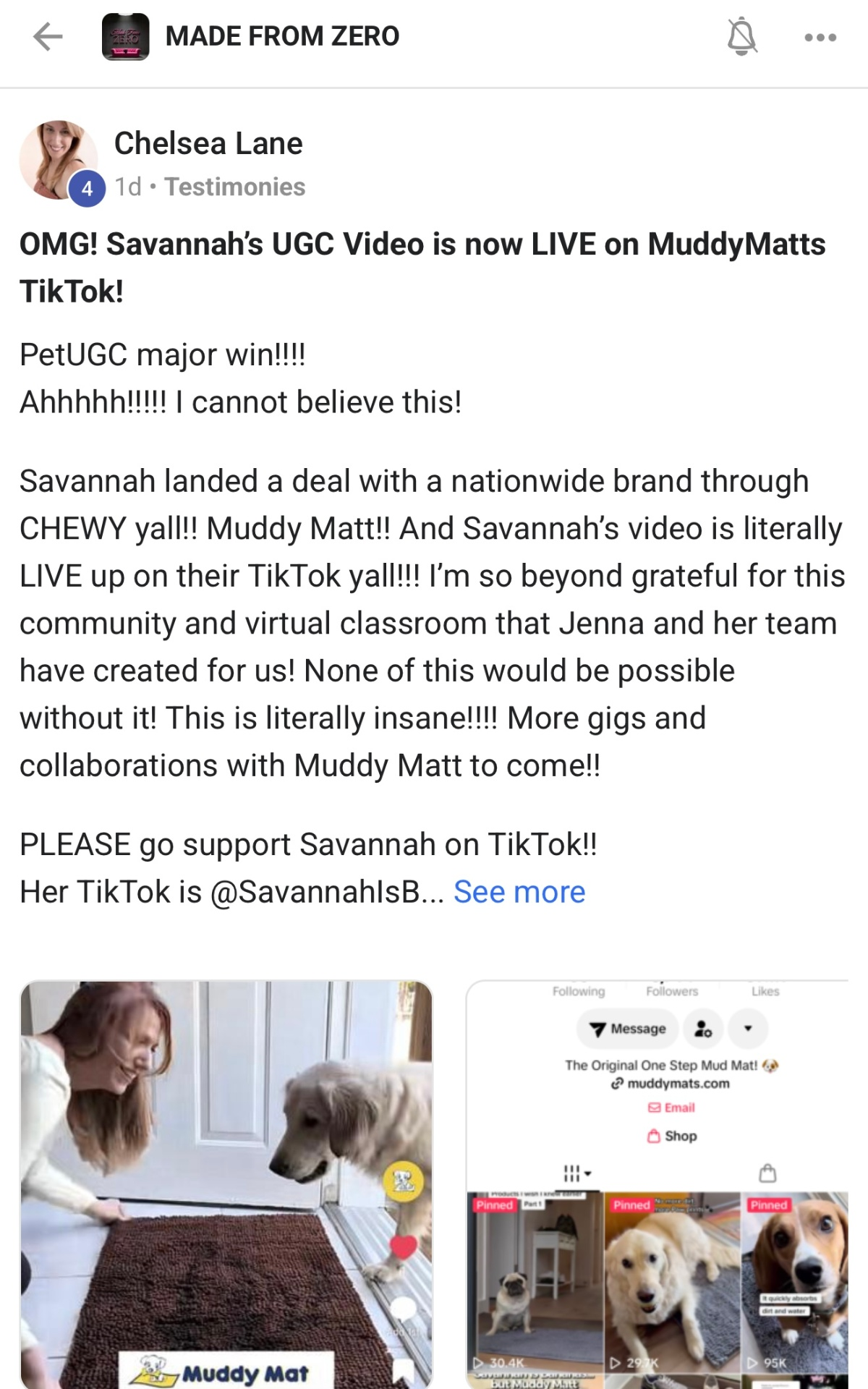 Testimonial from Chelsea Lane
