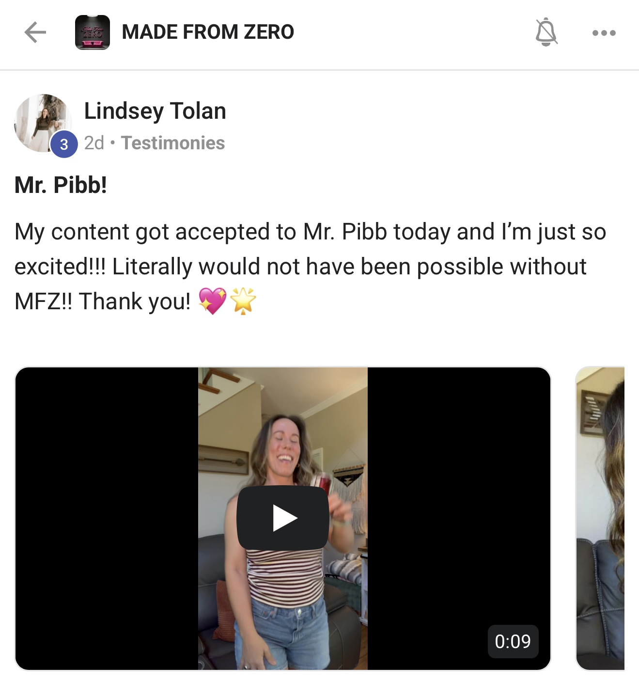 Testimonial from Lindsey Tolan